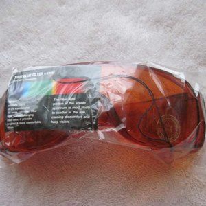 True Blue Filter Lens Light Glasses Plastic Sleep Unisex Men Women ANSI Z80.3